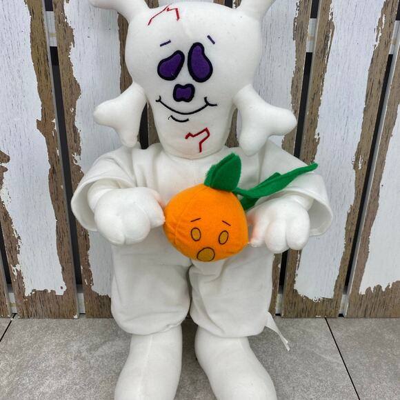 Toy Works Stuffed Plush Skull Skeleton Ghost Trick or Treater Pumpkin Halloween - Picture 1 of 8